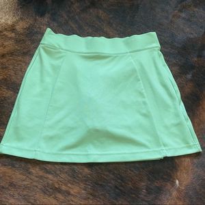 Adidas Light Green Lime Tennis Golf Skirt Skort with Built In Shorts